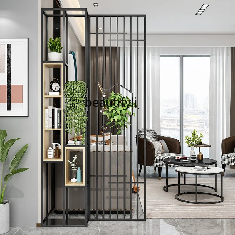 Nordic partition rack screen living room decorative wall entry light luxury simple modern entrance