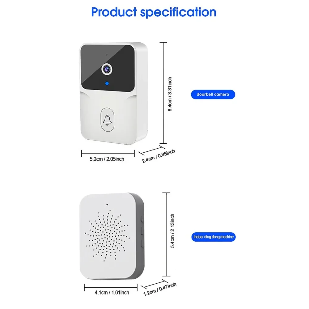 Tuya WiFi Doorbell Camera Waterproof HD PIR Motion Detection IR Alarm Security Door Bell With Camera Night Vision
