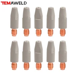 MIG 24KD Welding Contact Tips new coating protect 28mm M6 Gas Nozzle Tip 0.8/1.0/1.2mm MIG Welding Torche Welding Tool Parts