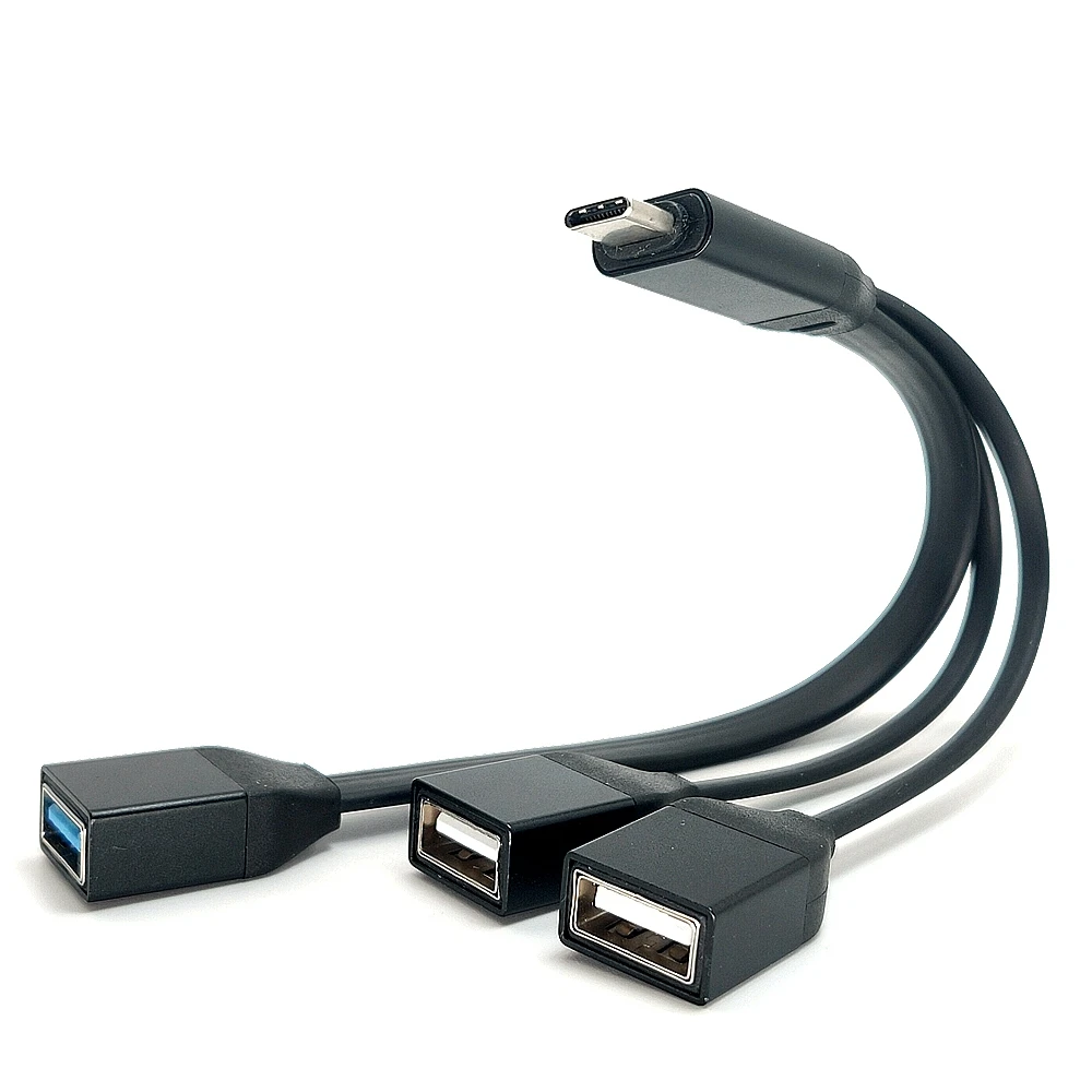 OTG hub mouse Apple Universal, adaptor kabel data tipe-c ke USB 1/3 untuk tablet seluler