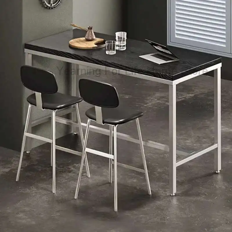 ソフト背もたれバーチェア鉄ハイチェアミニマリストホームバーチェアスツールアメリカンインダストリアルスタイル Taburete 家庭用家具