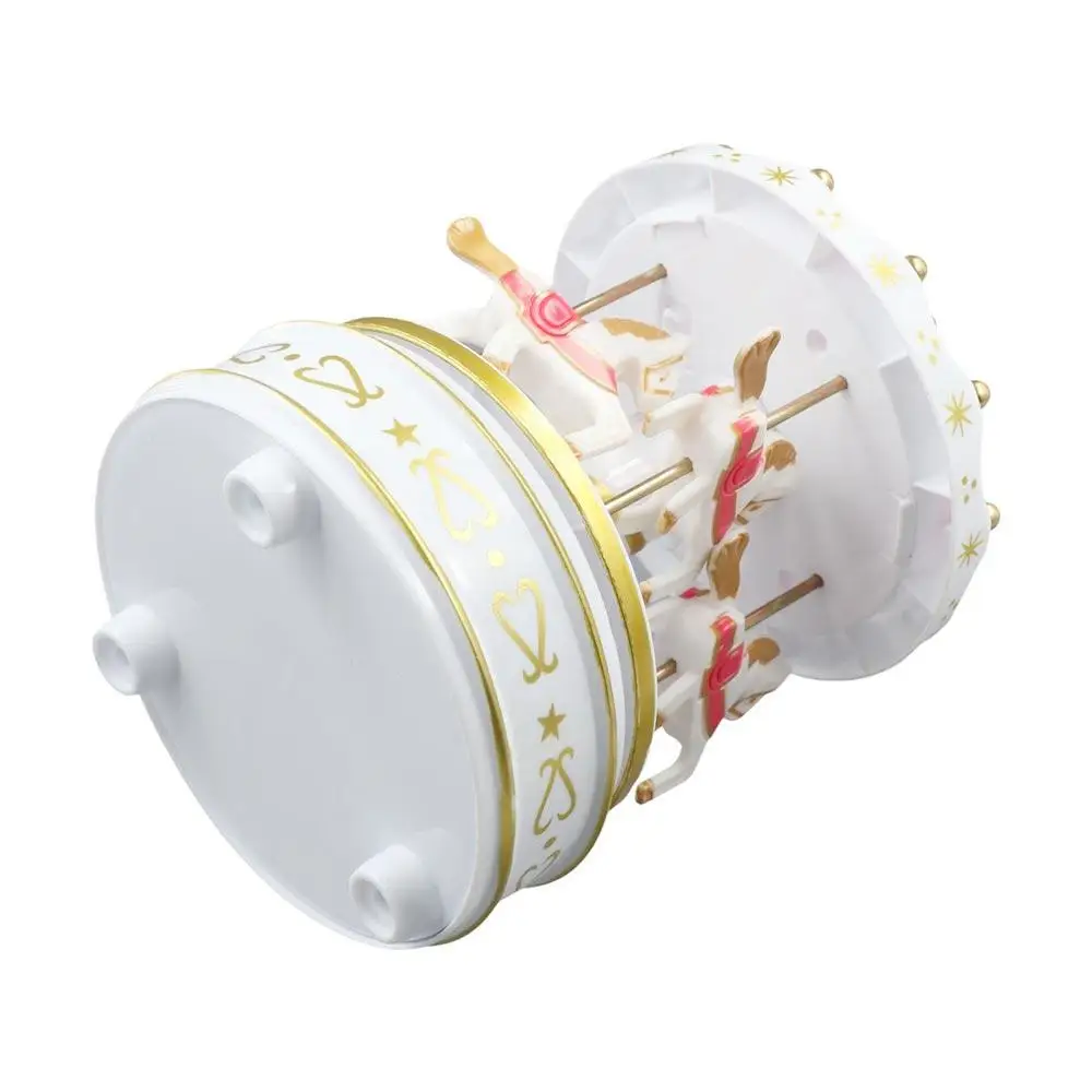 Exquisite Design Carousel Music Box Easy Use Painted Ferris Wheel Ornaments Plastic Carousel Carousel Cake Accessories