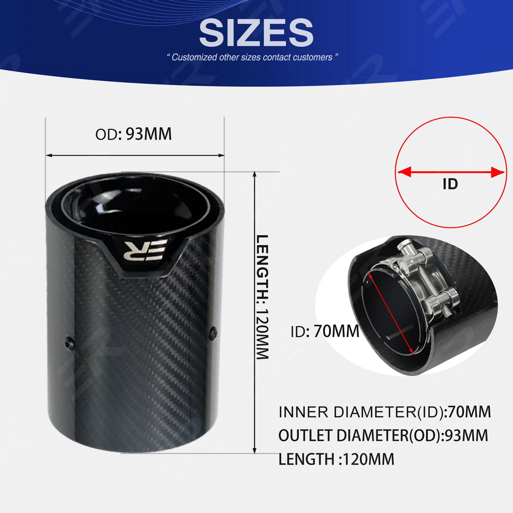 4 Pieces Upgrade Carbon Fiber Exhaust Tip Muffler Pipe Modified Cars Accessories Fit for BMW M2 F87 M3 F80 M4 F82 F83