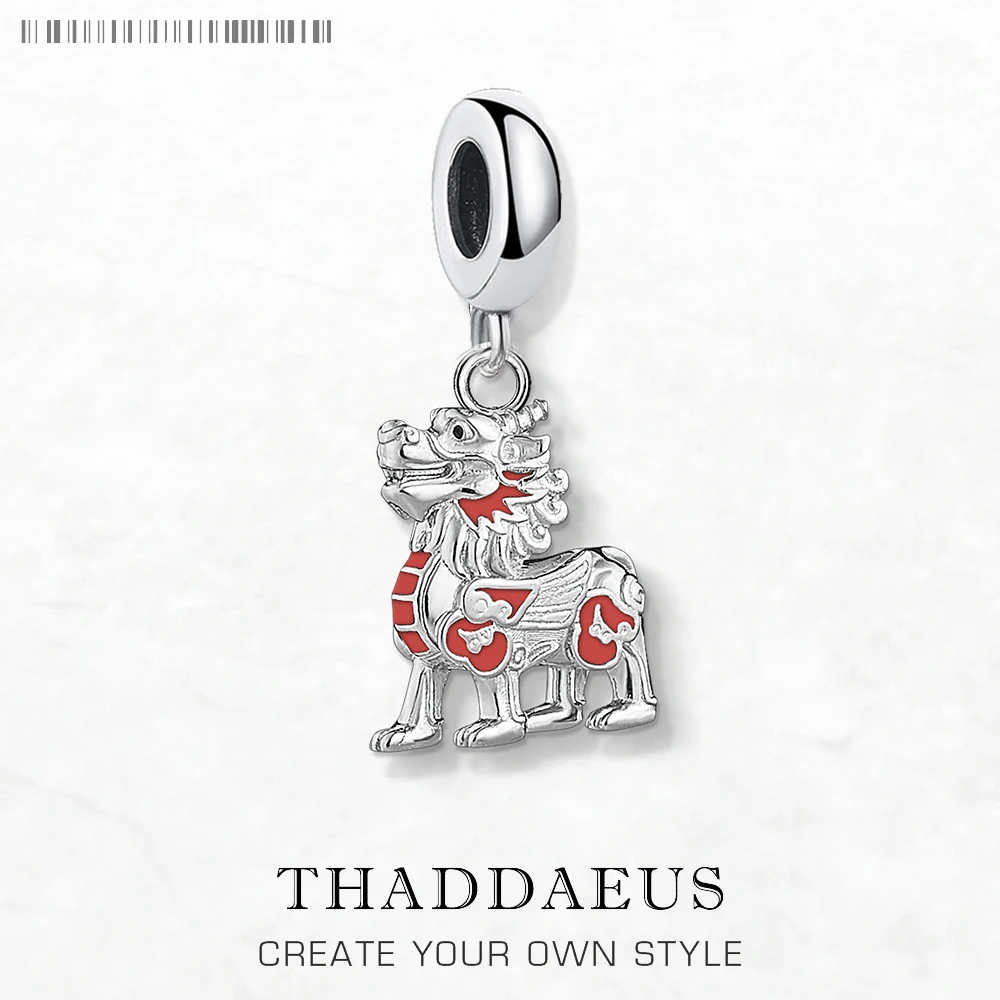 Chinese Pixiu Pendant 925 Sterling Silver Dangle Charm For Women Men Vintage Fine Jewelry Protection Gift