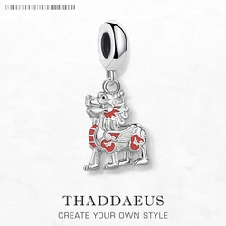 Chinese Pixiu Pendant 925 Sterling Silver Dangle Charm For Women Men Vintage Fine Jewelry Protection Gift