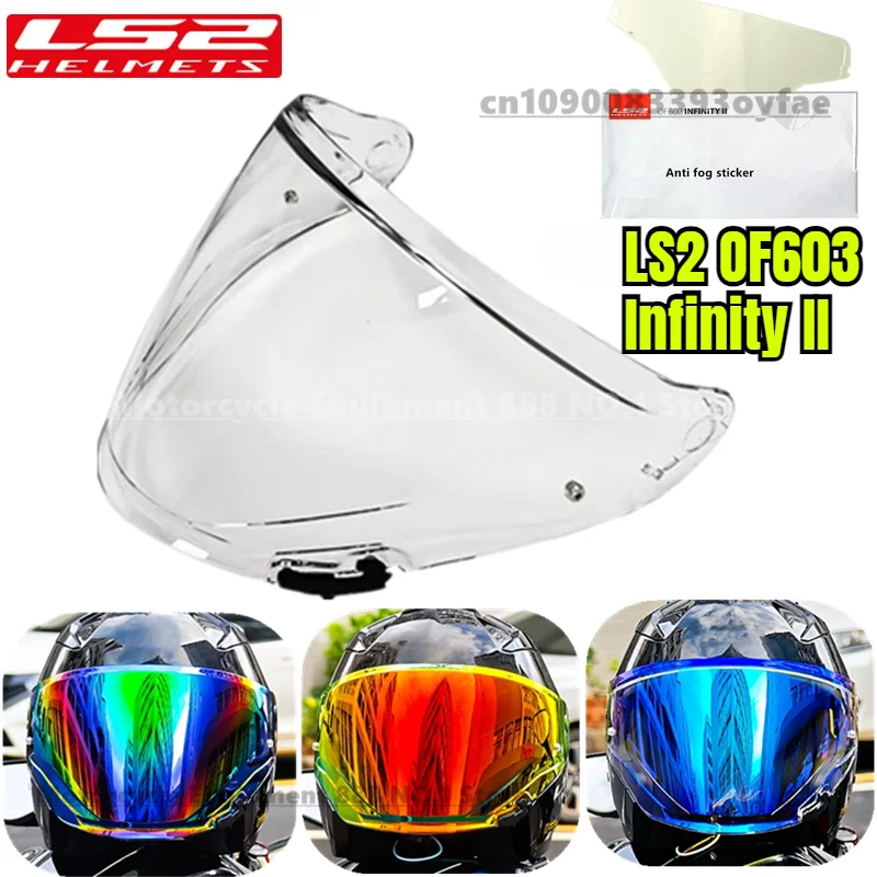 

LS2 OF603 Infinity II Helmet Lens of603 Helmet silver Visors Lens Anti fog sticker Helmet Replacement Accessories