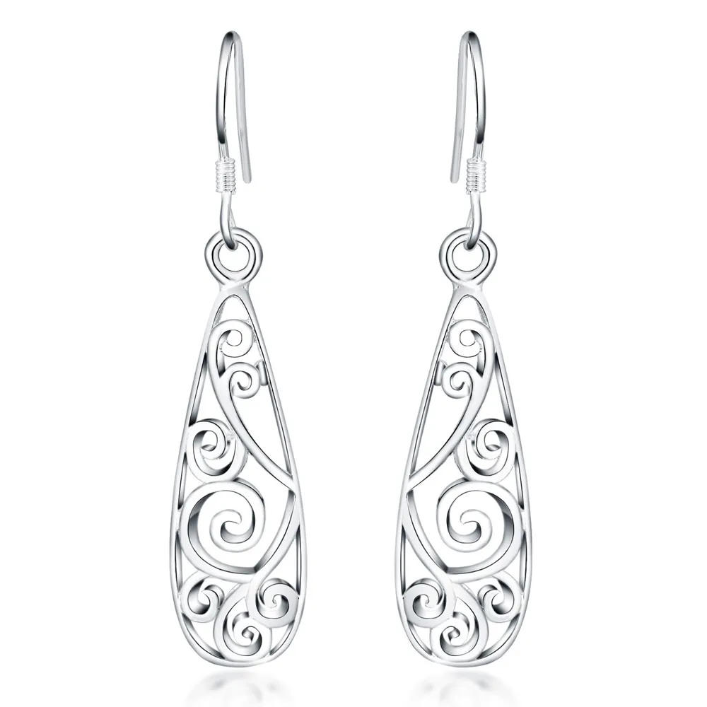 

Promotion Cute Retro Women 925 Sterling Silver Earrings Girl Wedding Party Gifts High Quality Fashion Classic Jewelry Nice