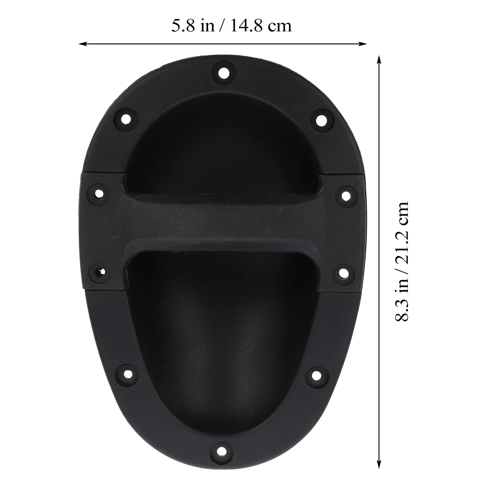 Recessed Speaker Cabinet Handles 2 Pack Black ABS Non Slip Grip for Stage Audio Loudspeakers