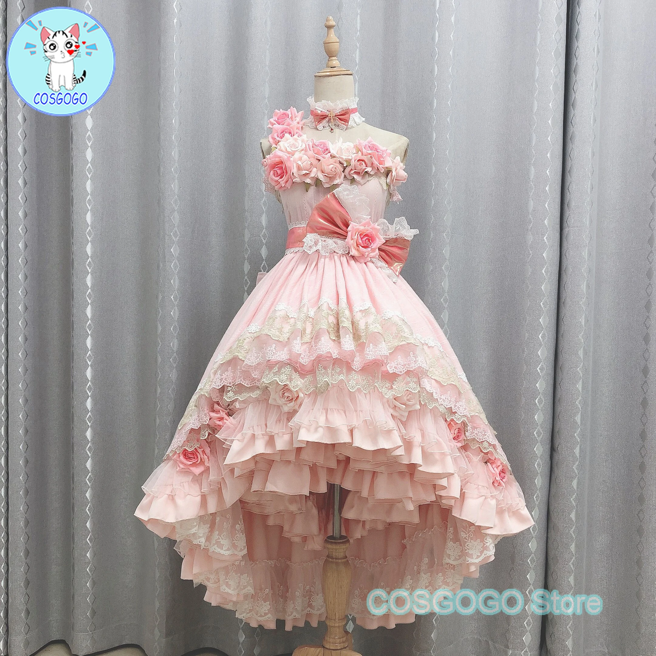 

[Customized] Who Made Me A Princess Atanasia / Athy Cosplay Costume Gorgeous Lolita Dress Halloween Outfits Women Adult Pink