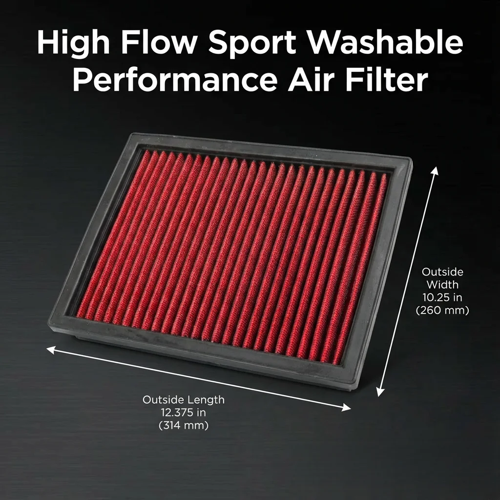 

For Volkswagen Amarok 2.0L 3.0 TDI 2010-2021 High Flow Sport Washable Off-Road Performance Air Filter 33-2983 OEM:2H0129620