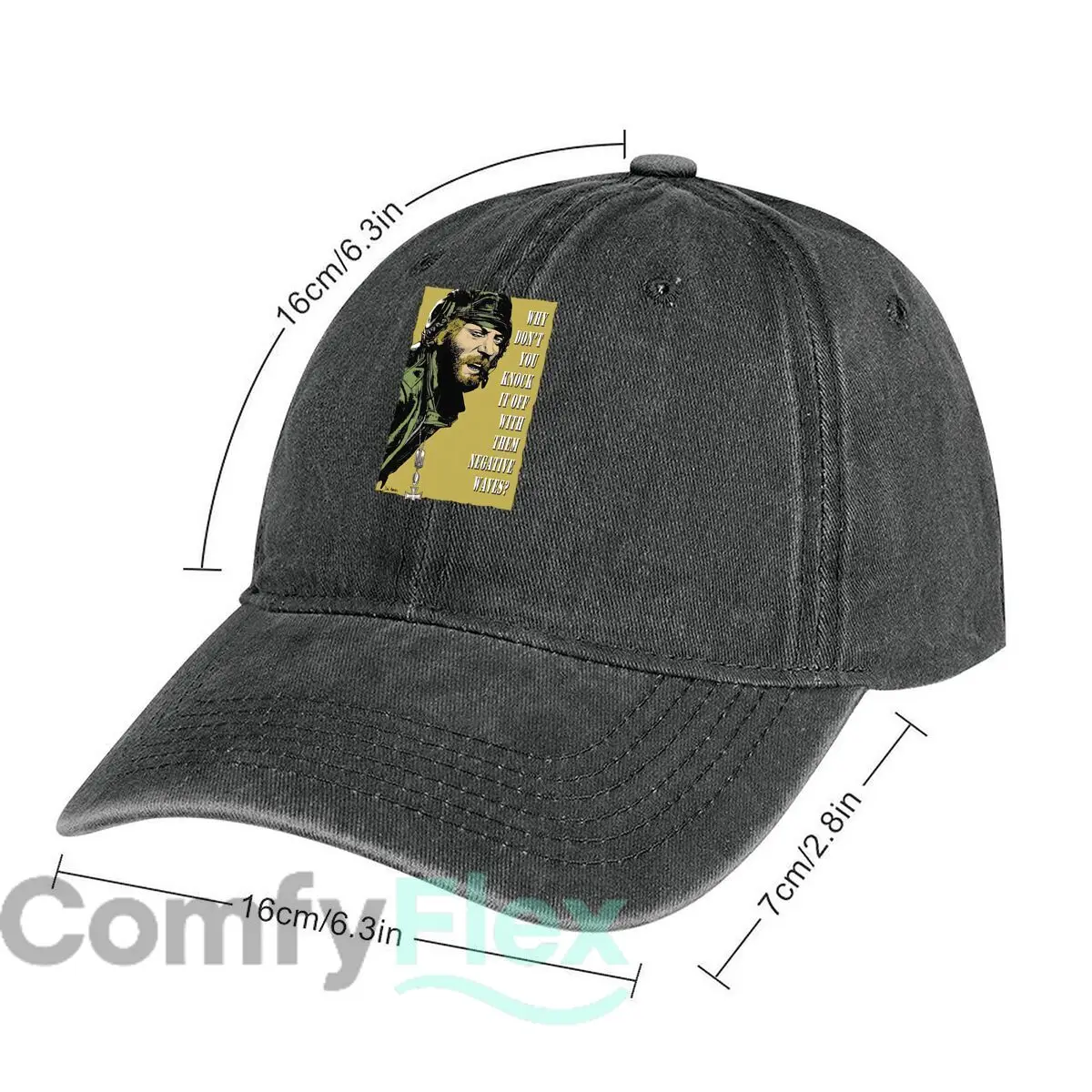 Retro Quote Poster Graphic Fashion Washed Baseball Cap Outdoor For Womens Unisex Female Beach Dad Hat Hip Hop