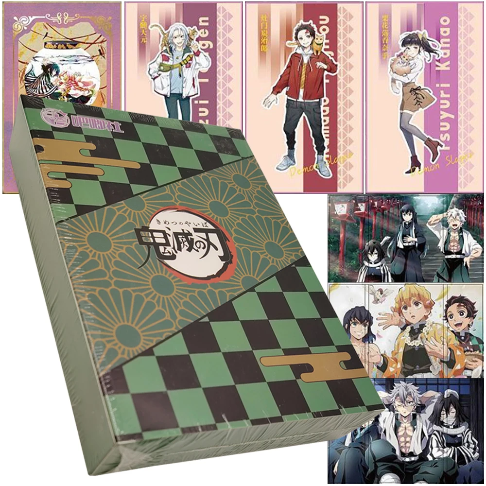 Carta da collezione Demon Slayer Personaggio anime fantasy giapponese Tema creativo del gatto Carta di carta colorata Giocattoli Regali popolari di Natale