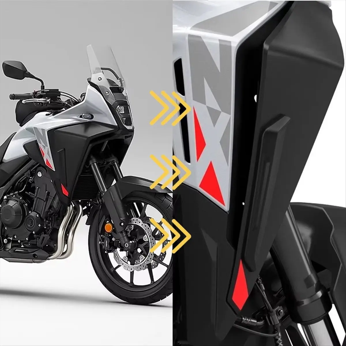 Mega SaleMotorcycle Side Deflector Wind Deflector Radiator for Honda NX500 NX400 2024 Accessories