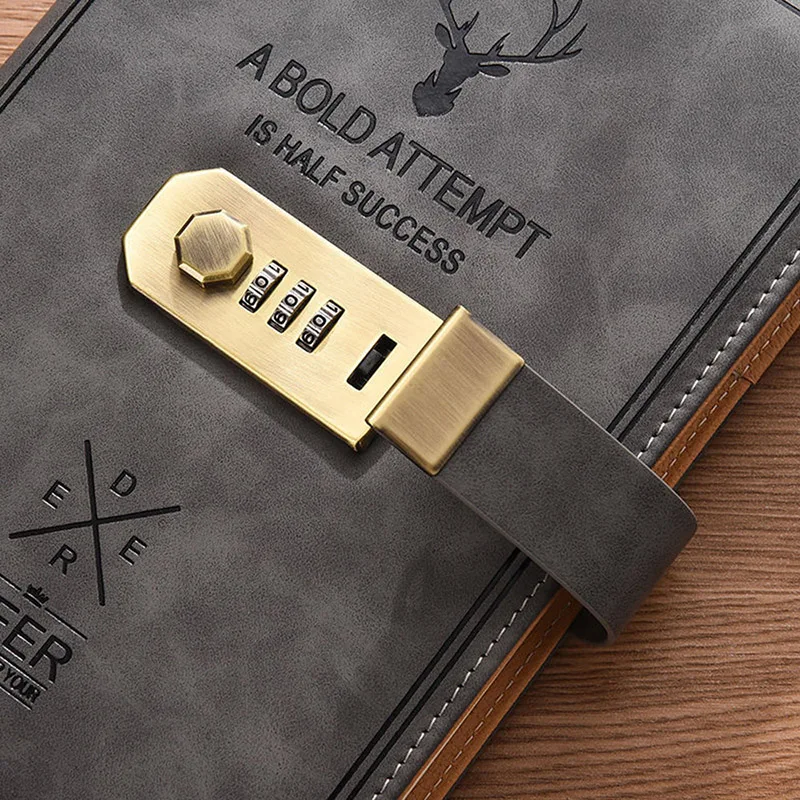 Customized product.2024 Luxury Business Custom Logo Printed Debossed Soft Black PU Planner Leather Notebook Stationary