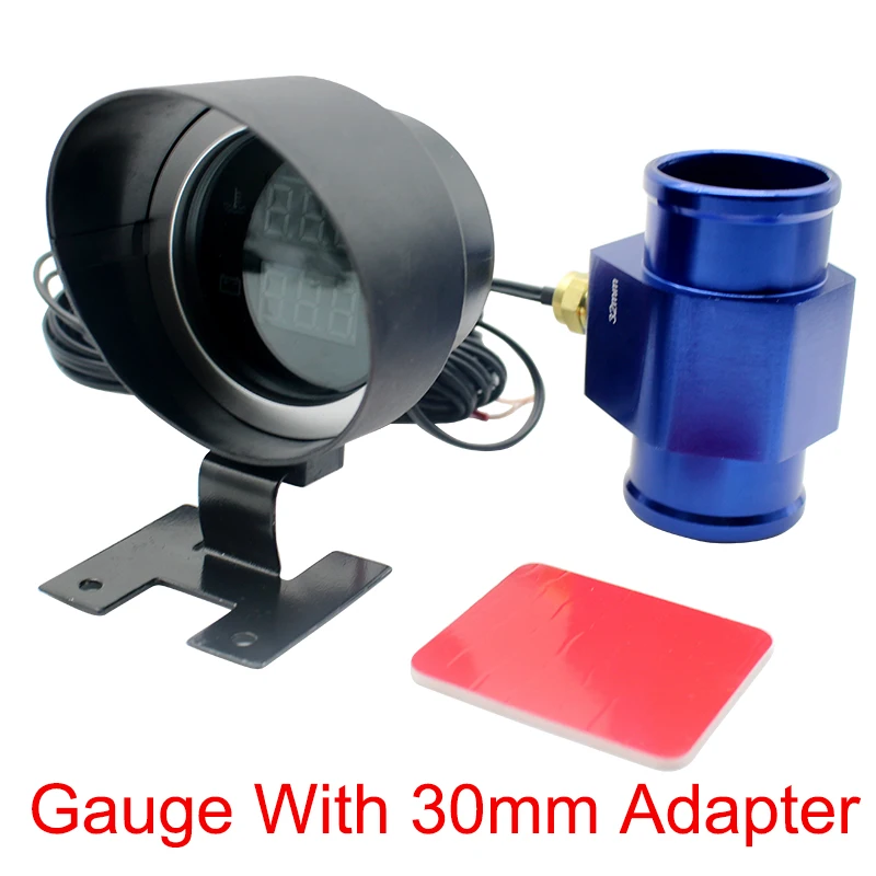 Auto Auto Wasser temperatur anzeige/Voltmeter für Autos 28/34mm Adapter 10mm Auto temperatur sensor npt 1/8 Meter -10 ~ 110 Celsius 12V 24V – Detail 7