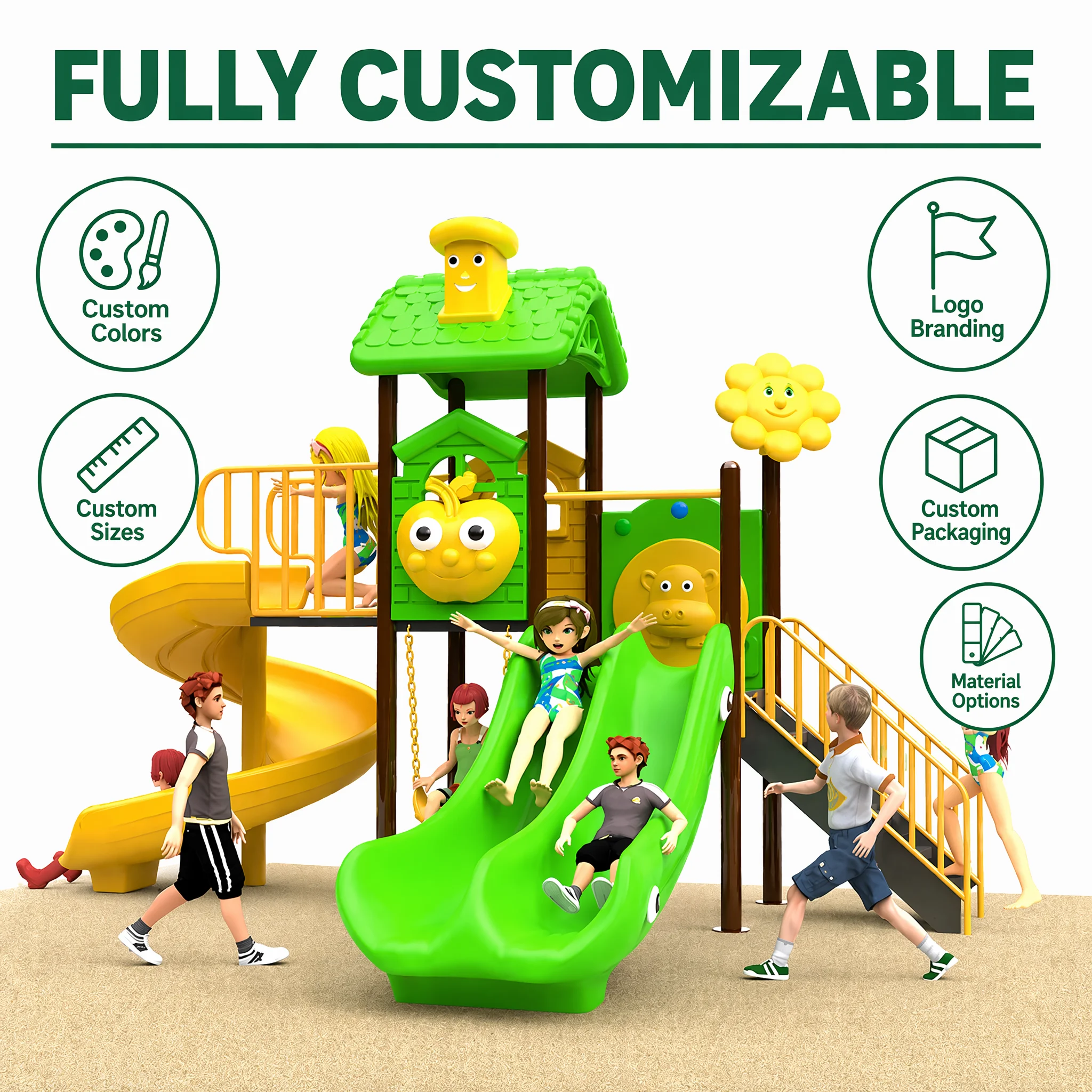 SageDelightRides OEM Outdoor P - Kids Outdoor Swing And Slide recension och pris