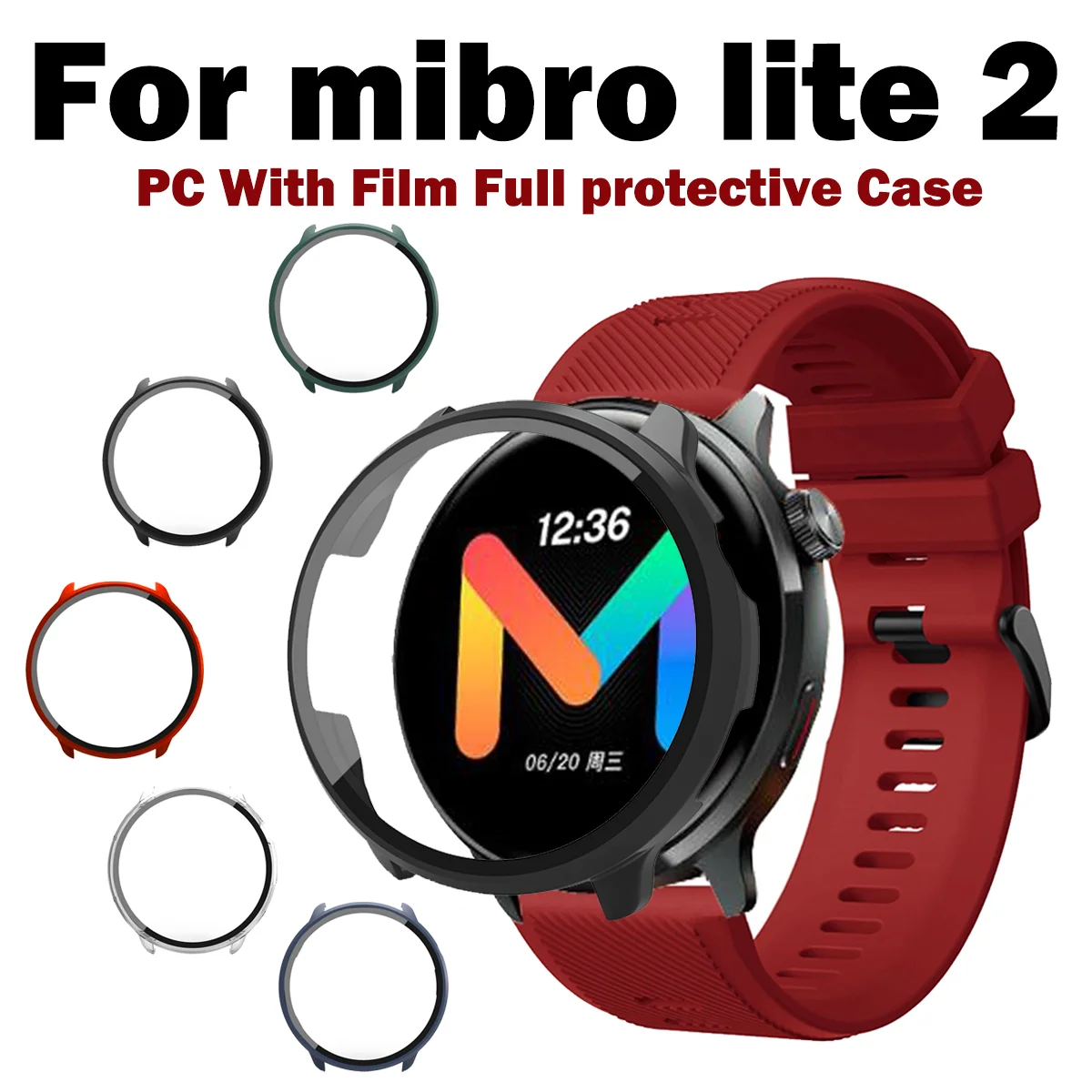 Per Mibro Watch Lite 2 Case Cover PC Shell Glass Film protector schermo per Mibro Watch Lite2 Frame bezel Case accessori