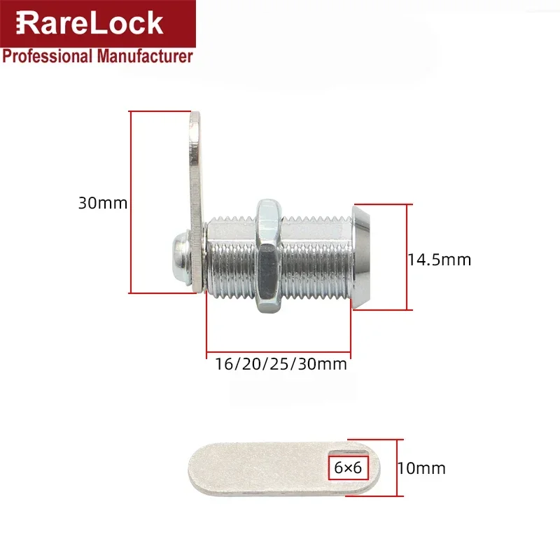 Mini Cam Lock with 2 Keys Diameter 12mm Zinc Alloy Easy Installed for Cabinet Drawer Furniture Hardware Rarelock G1