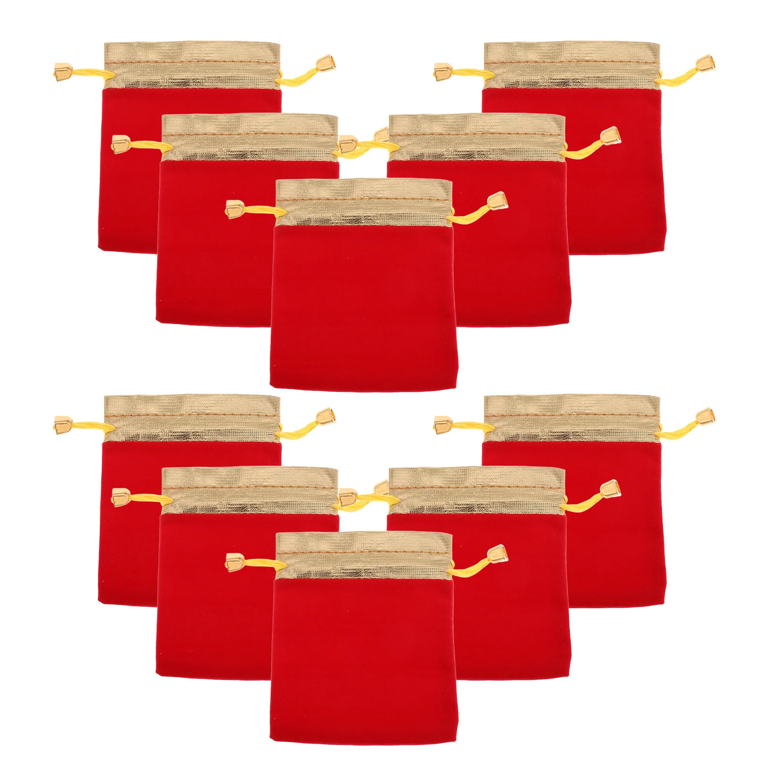 

10Pcs Jewelry Bag Mini Drawstring Pouch for Accessories Earphones Collectibles Storage Soft Lining Secure Closure Tiny Satchel