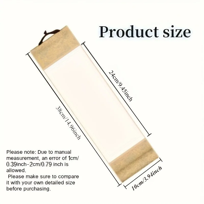 12pcs Blank Scrolls Traditional Chinese Calligraphy Scrolls Antique Hanging Decoration Small Xuan Paper Ornament Home Decor Gift