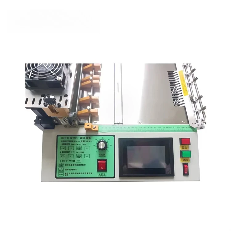 220mm Velcroes Tape Thin Cutting Machine Thick Dispenser Die Cut Strip Fabric Ribbon Cutter Zig Zag