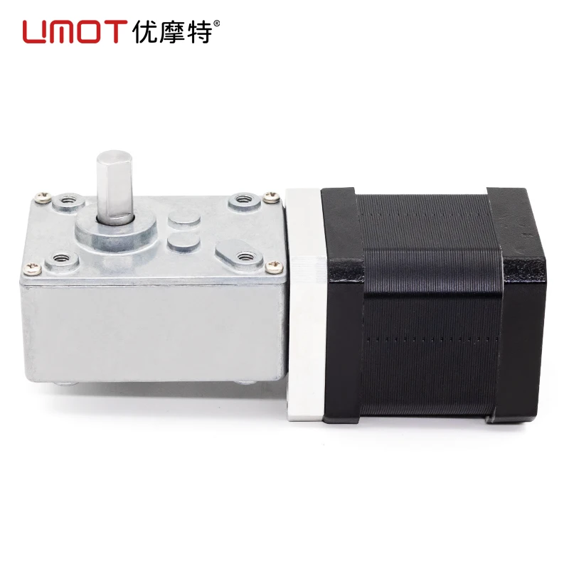

UMOT Micro 42mm Nema17 Stepper Motor Single/double Output Shaft Worm Gear Reducer Big Torque 2phase 4-wire Stepper Reducer Motor