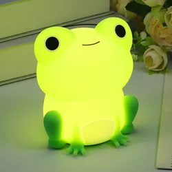 Night Light 1200mAh Rechargeable Frog Night Lamp Light Colour Changeable Silicone Nursery Light Soft Bedside Silicone Lamp