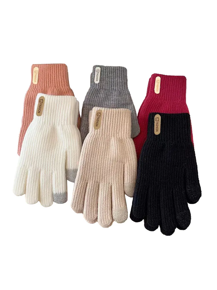 AliExpress NONE Gloves for women in winter, thickened cotton for warmth, yarn for cycling in autumn and winter, men and women for winter insulat