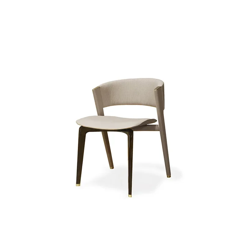 Light luxury Italian round marble dining table Nordic style design villa furniture