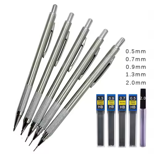 Professional Metal Mechanical Pencil for Sketching 0.3/0.5/0.7/0.9/1.3/2.0/3.0mm - Image 2