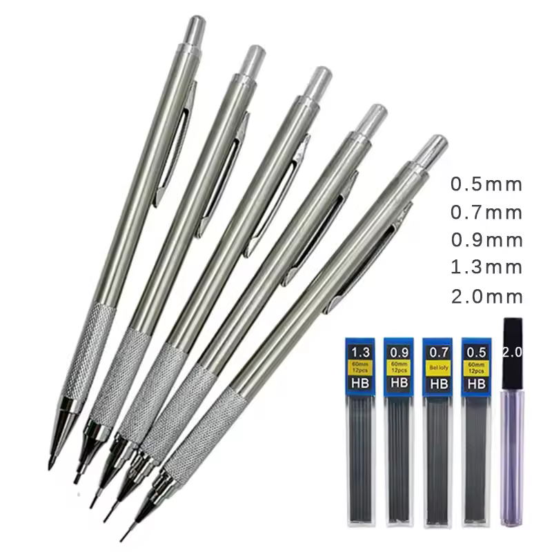Professional Metal Mechanical Pencil for Sketching 0.3/0.5/0.7/0.9/1.3/2.0/3.0mm - AliExpress 