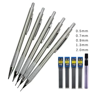 Bút chì cơ học kim loại chuyên nghiệp để phác thảo, 0,3mm, 0,5mm, 0,7mm, 0,9mm, 1,3mm, 2.0mm, 3.0mm 8 doanh số tiền phạt chính 0,9mm - №6