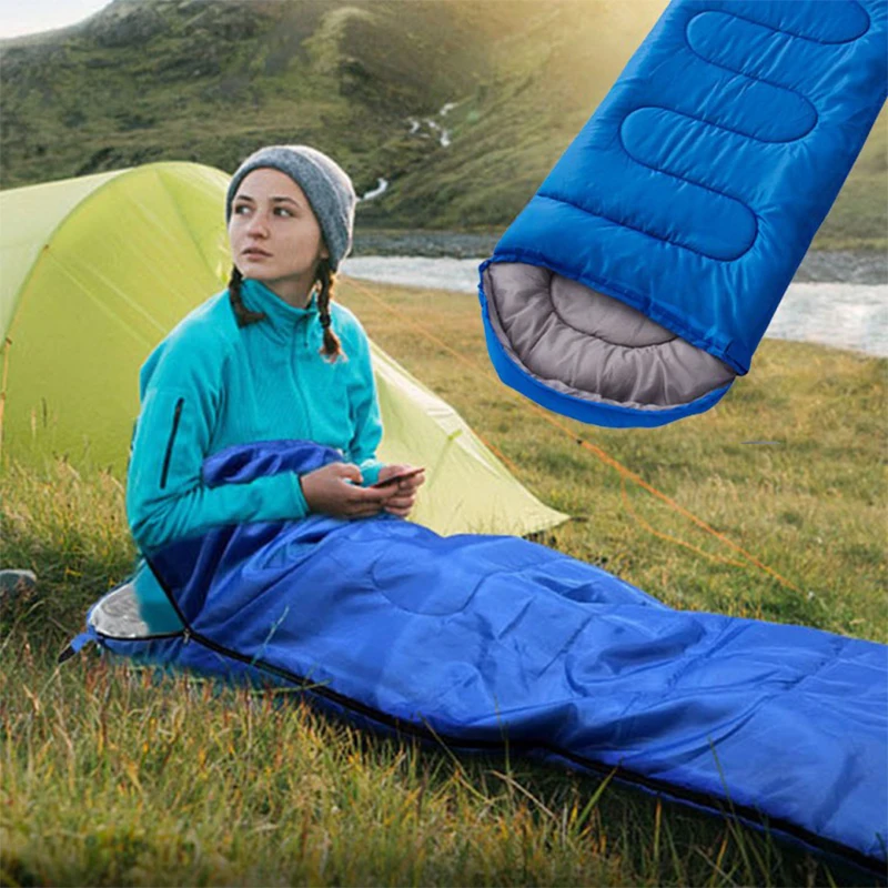 Light 3 seasons sleeping bag portable camping car tracking bedding