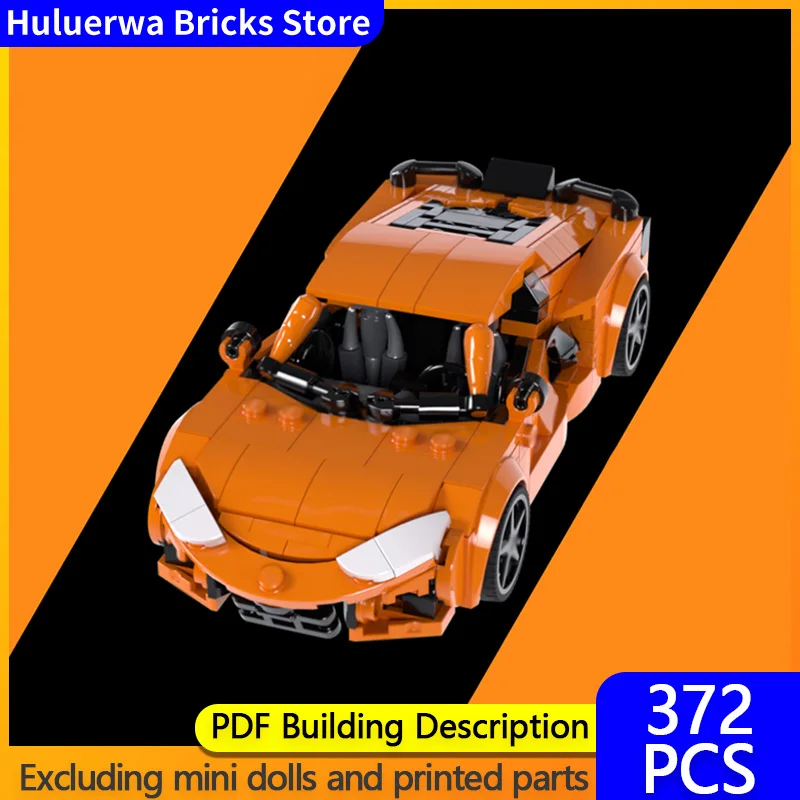 

Модель скоростного гоночного автомобиля MOC, строительные кирпичи Corvette C8, модульная технология Hypercar, детские праздничные подарки, сборка игрушек, костюм