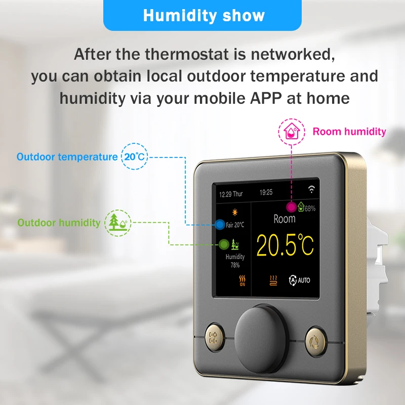 Smart Tuya Room Wifi Thermostat Underfloor Heating Programmable Digital Temperature Controller Alexa Google Home Smartlife