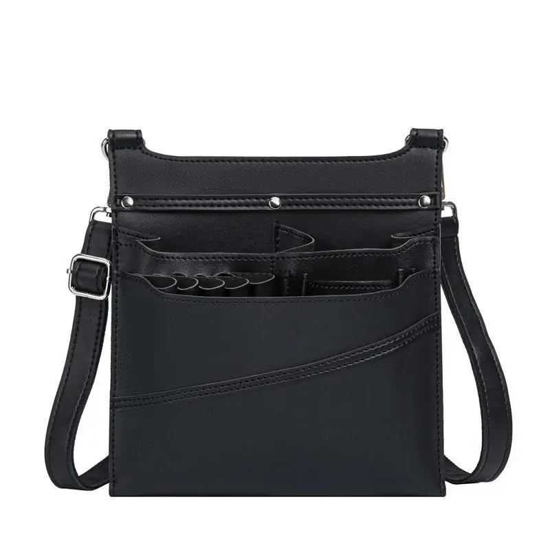 2026 Hairdresser Scissor Bag Pu Leather Salon Tool Pouch Holder With Shoulder Strap Multi Pockets Hairdressing Tools Organizer