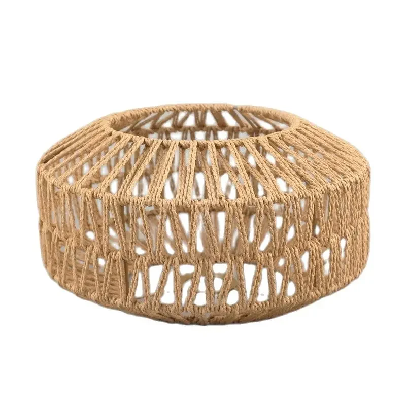 

Vintage Bamboo Lantern Ceiling Light E27, Retro Hand-Woven Rattan Lampshade Lamp, Bohemian Pendant Light for Living Room Bedroom