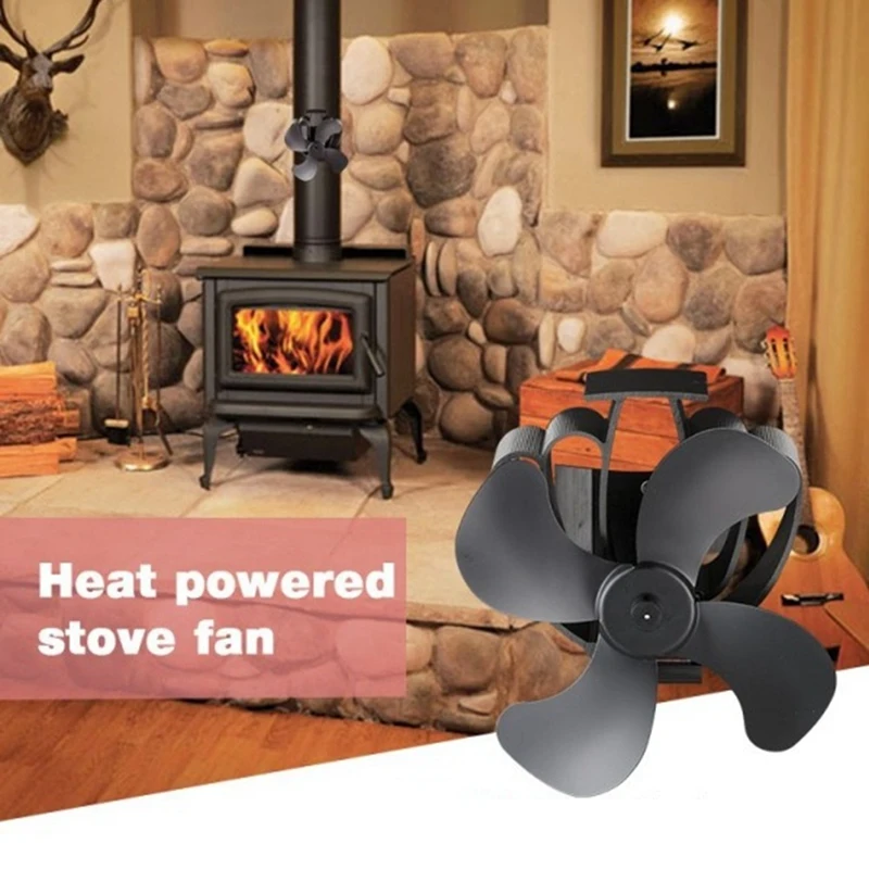 JFBL Hot Haard Fan Kachel Fan 4 Blades Warmte Aangedreven Kachel Fans Voor Houtkachel Haard Magnetische Rook Pijp Haard Fan