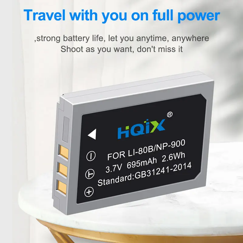 

HQIX for Olympus T-100 T-110 Camera LI-80B Charger Battery