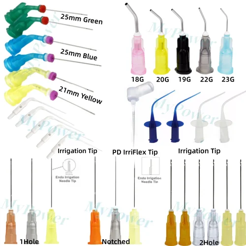 Puntas de jeringa de conducto radicular desechables con punta de aguja de irrigación Endodoncia Dental