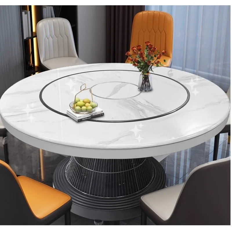 

Built-in heating table, dining table, round table, electric rotating gas-electric dual-purpose vegetable board, baking table