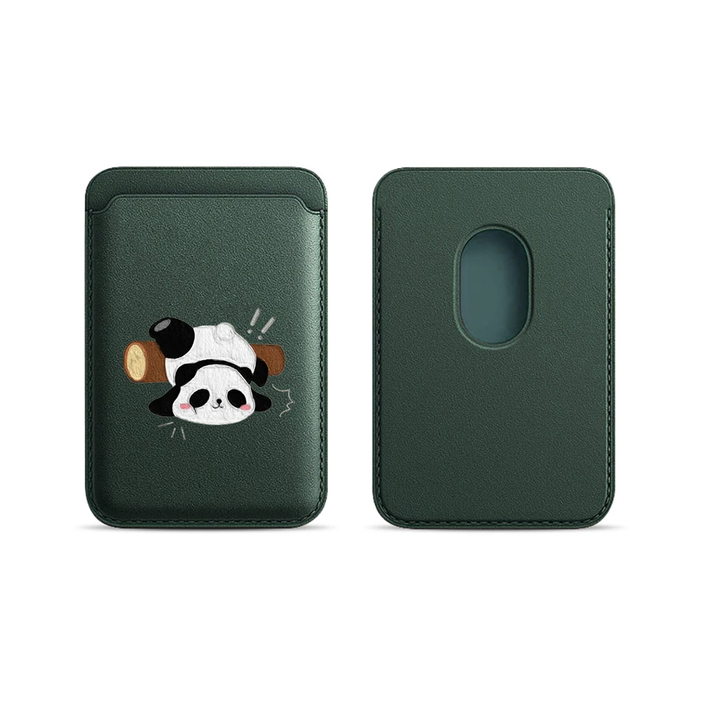 Lustige Panda-Leder-Kartenhülle für Magnetische Hüllen, Geeignet für alle iPhone Magsafe-Karten-Handyhüllen – Detail 17