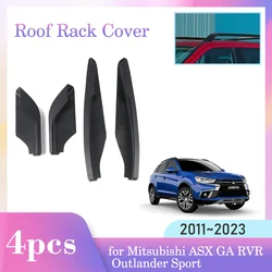 Car Roof Rack Cover for Mitsubishi ASX GA RVR Outlander Sport 2011~2023 Luggage Bar Cap Trim Rail End Shell Plasitc Accessories