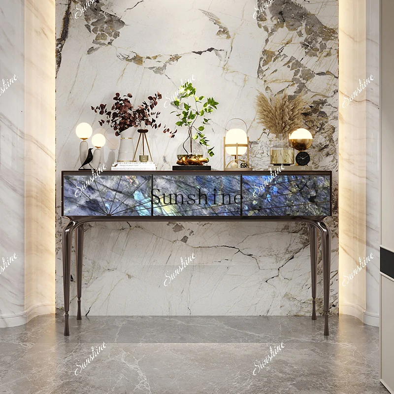 Italian light luxury high sense of entry art marble entrance table  FT