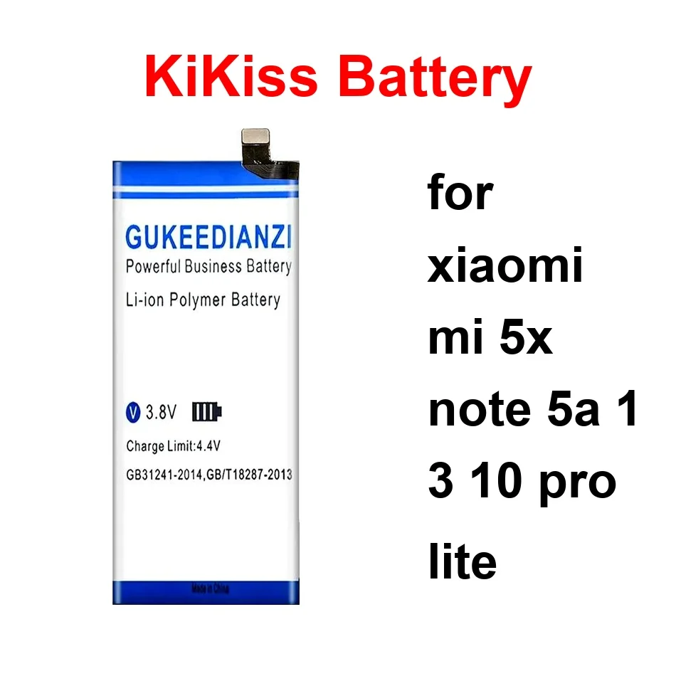 

Аккумулятор для мобильного телефона с быстрой зарядкой BM34 BN31 BM3A 4200-5650 мАч для Xiaomi MI 5X Note 5A 1 3 10 Pro Lite
