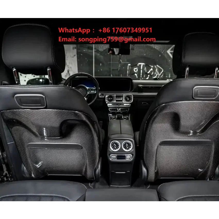 Auto Parts G63 W465 2025 Dry Carbon Fiber Back Seat Cover for Mercedes G63 Kit G Class G500 G550 W465 2025 G63 Body Kit