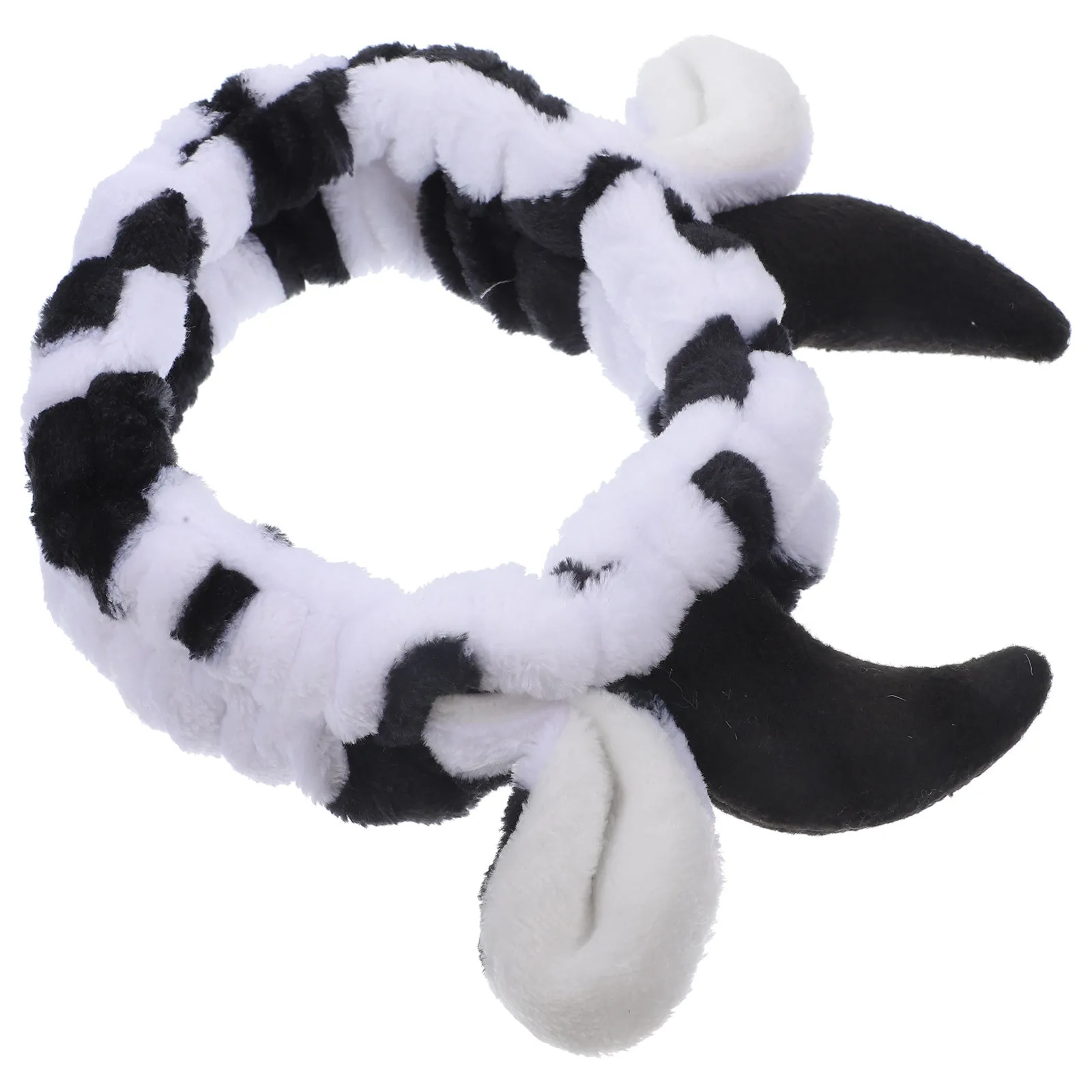 Adorable Cow Pattern Headband for Washing Face Makeup Skincare Spa Bath Face Cleansing Facial Care Soft Flannel Hair Band Women