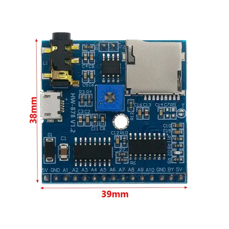 Voice playback module MP3 player trigger playback voice module compatible with Arduino