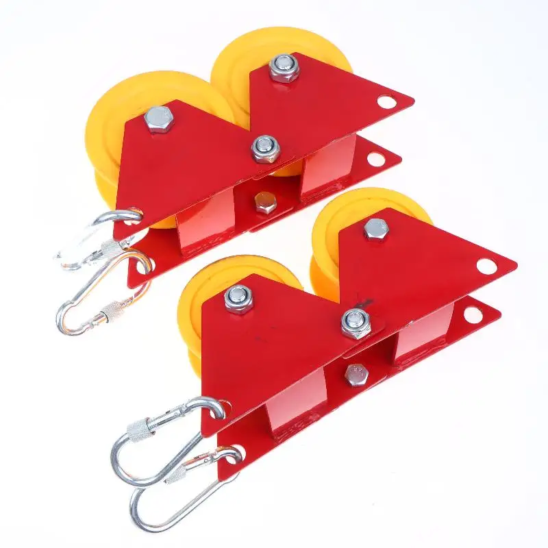 Versatile Foldable Manual Pulley-Ideal For Rope Tensioning,Bend-Friendly Design For HighAltitude Work & Material Lifting