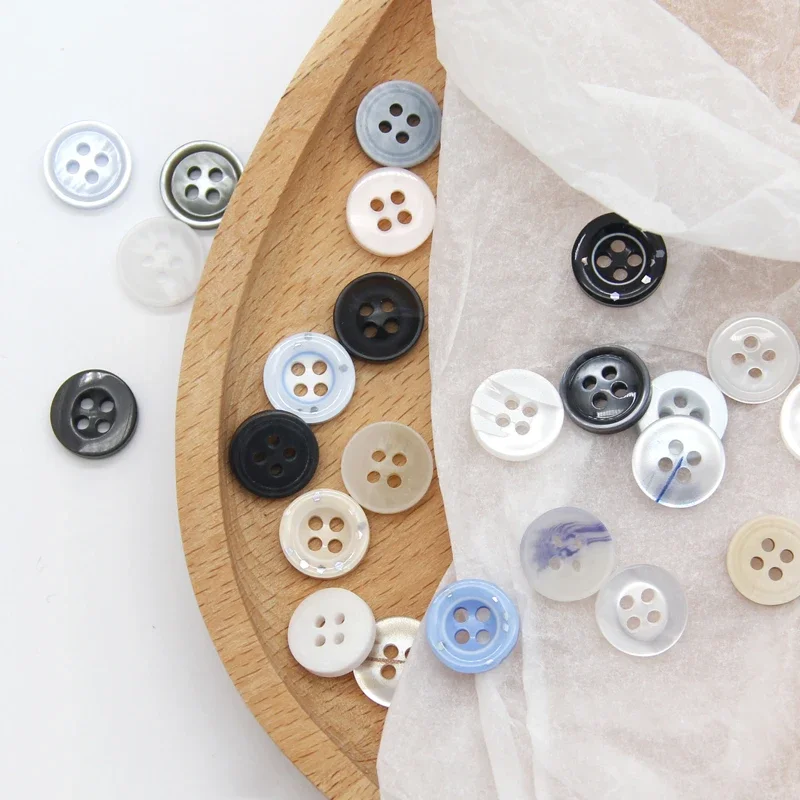 HENGC 9/10/11mm Round Resin Kids Shirt Sewing Colorful Buttons For Clothing Sleeve Decorative Accessories DIY Crafts Wholesale